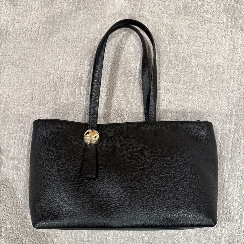 Elegant Furla Black Leather Purse